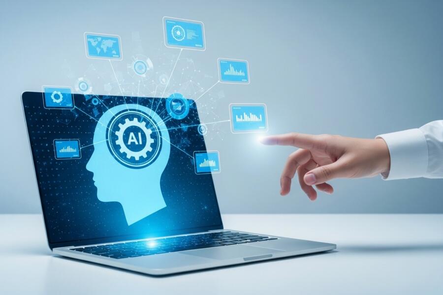 Businessperson analyzing sales data and charts on tablet with digital pen