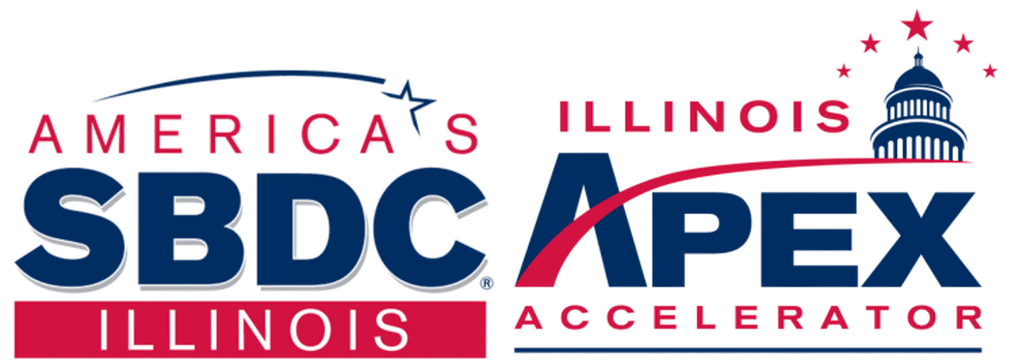 Illinois APEX-Accelerator-&-SBDC-Logo-WHITE Background